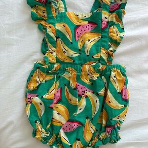 Old Navy Kids Overalls with Banana and Watermelon Print